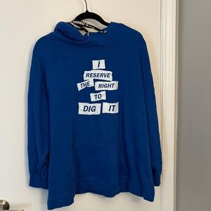 Women's Blue “I Reserve The Right To Dig It” by Dubgee by Whoopi Hoodie
